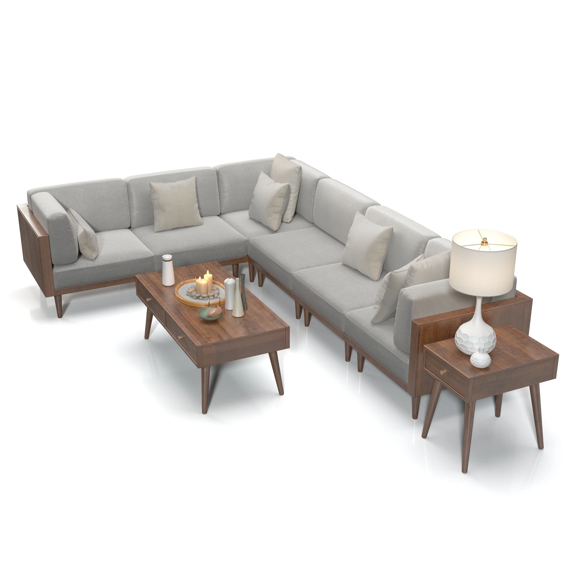 Bellanest Soto Modular Sectional Sofa Set 3D Model_06
